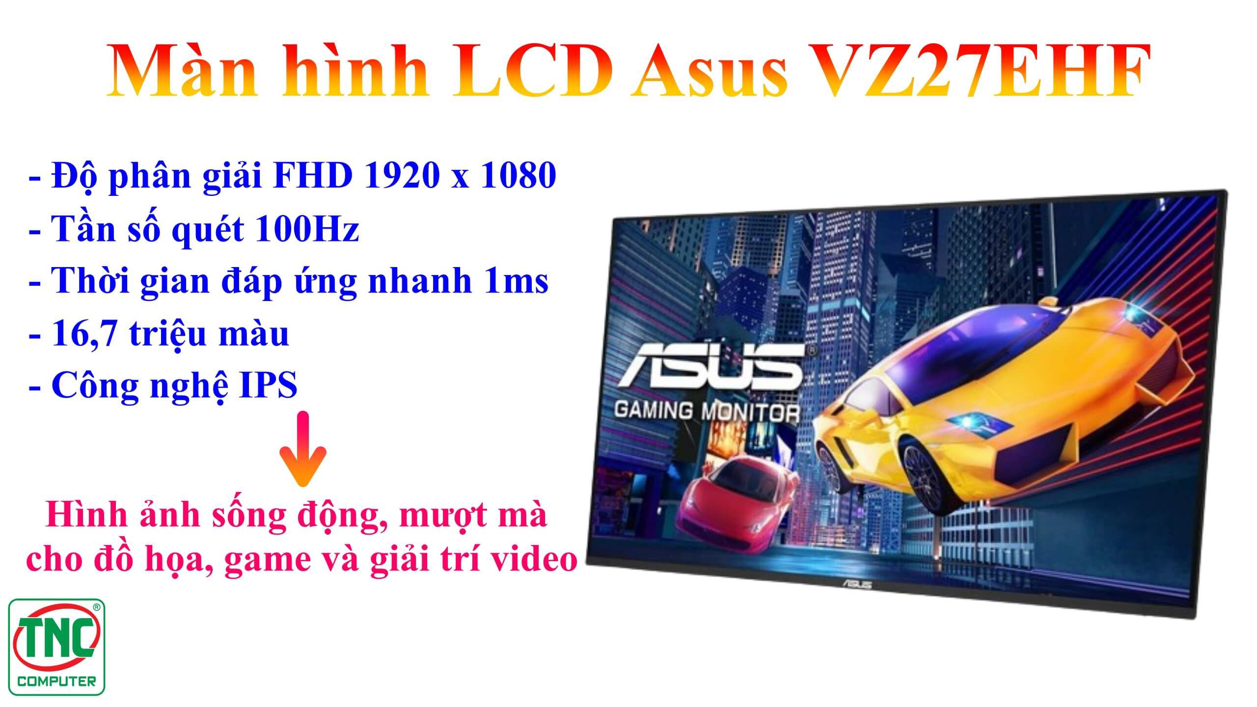 Màn hình LCD Asus VZ27EHF