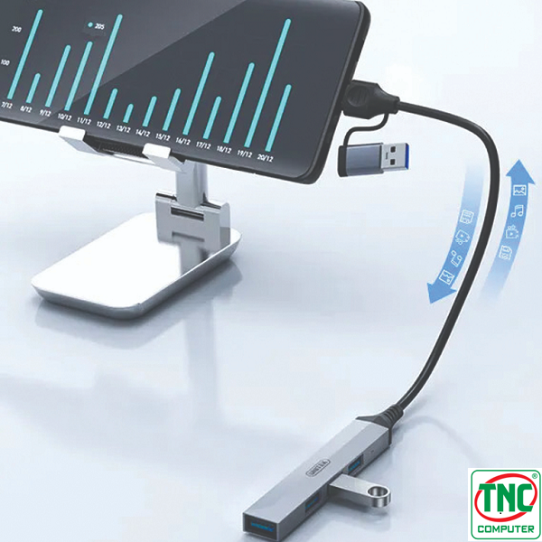 Bộ chuyển đổi USB TypeC sang Hub USB 3.0 Unitek Bộ chuyển đổi USB TypeC sang Hub USB 3.0 Unitek