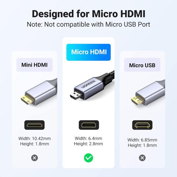 Cáp chuyển đổi Micro HDMI to HDMI 2.1 Ugreen 15516 sở hữu độ phân giải vượt trội