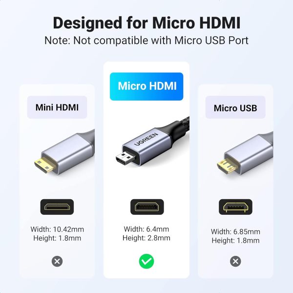 Cáp chuyển đổi Micro HDMI to HDMI 2.1 Ugreen 15516 sở hữu độ phân giải vượt trội Cáp chuyển đổi Micro HDMI to HDMI 2.1 Ugreen 15516 sở hữu độ phân giải vượt trội