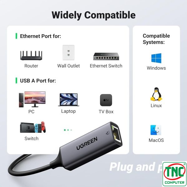 Cáp chuyển dổi USB 3.0 to RJ45 tương thích với nhiều thiết bị Cáp chuyển dổi USB 3.0 to RJ45 tương thích với nhiều thiết bị