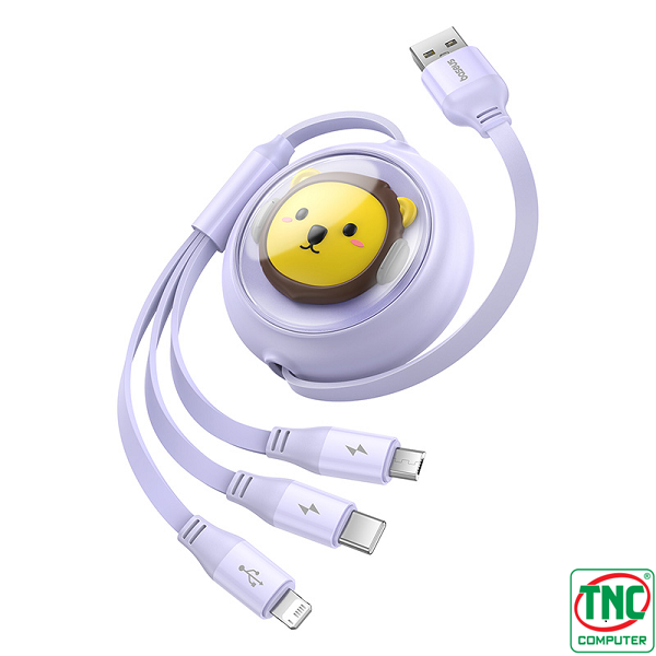 Cáp sạc đa năng 3 trong 1 Baseus Leo Retractable Charging Cáp sạc đa năng 3 trong 1 Baseus Leo Retractable Charging