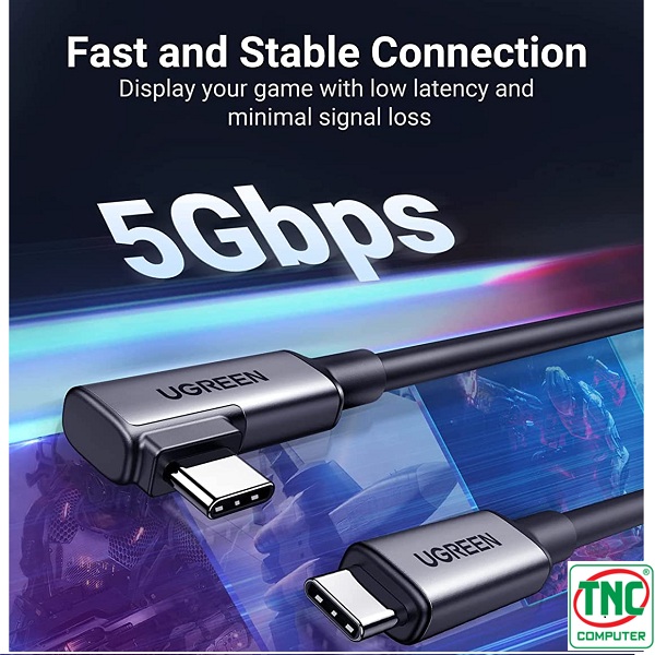 tốc độ truyền dữ liệu lên đến 5Gbps Cáp USB-C Ugreen