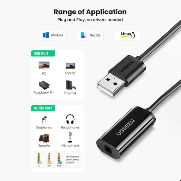 Cáp chuyển Ugreen 10330 là phụ kiện cao cấp giúp bạn dễ dàng chuyển đổi sang cổng audio 3.5mm tích hợp cả micro và tai nghe cáp chuyển đổi