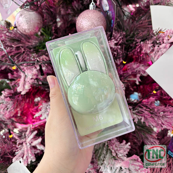 Chuột không dây Mofii M6 màu xanh lá thiết kế dạng tai thỏ dễ thương Chuột không dây Mofii M6 màu xanh lá thiết kế dạng tai thỏ dễ thương