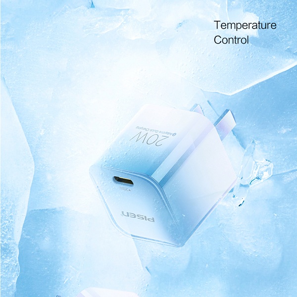 tối ưu hóa thời gian sạc và bảo vệ pin của thiết bị Củ sạc Pisen Quick Ice Crystal 20W