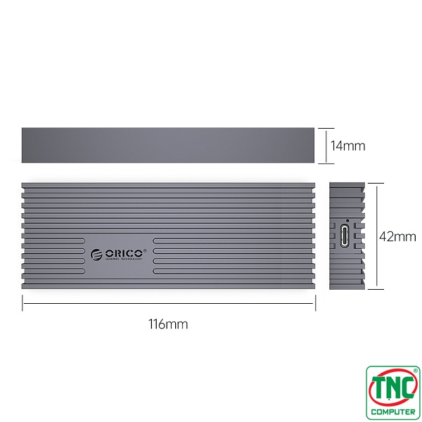 Hộp đựng ổ cứng SSD USB 3.2 M.2 NVME TypeC ORICO M233C3-G4 Hộp đựng ổ cứng SSD USB 3.2 M.2 NVME TypeC ORICO M233C3-G4