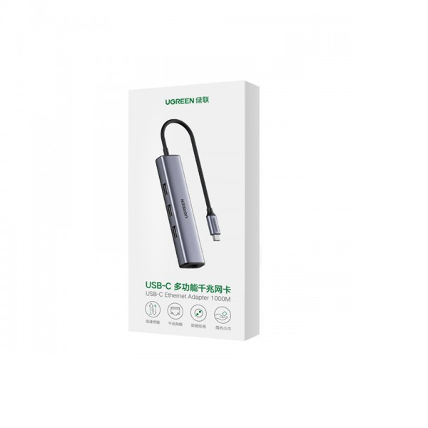 Hub 4 in 1 USB-C to LAN Ugreen 20920 được làm bằng chất liệu cao cấp, an toàn