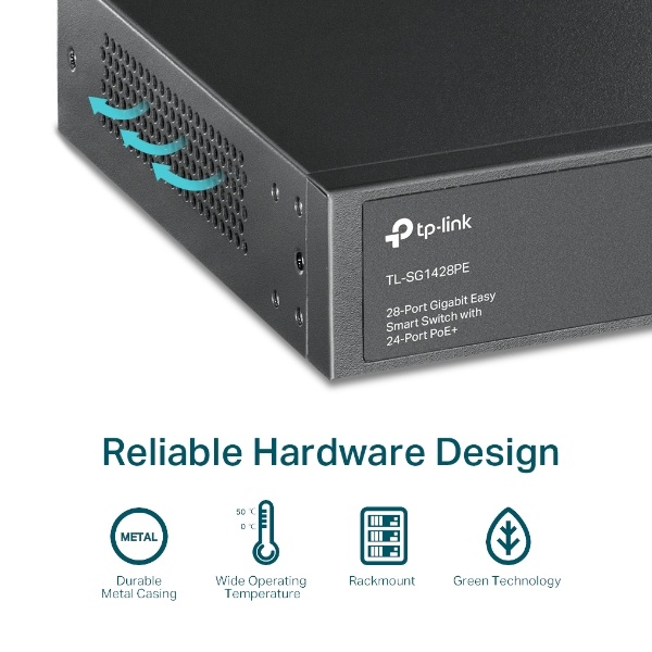 Switch TP-Link 28-Port Gigabit tương thích với nhiều thiết bị Switch TP-Link 28-Port Gigabit tương thích với nhiều thiết bị