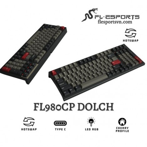 Bàn phím cơ có dây FL-Esports FL980CP Dolch