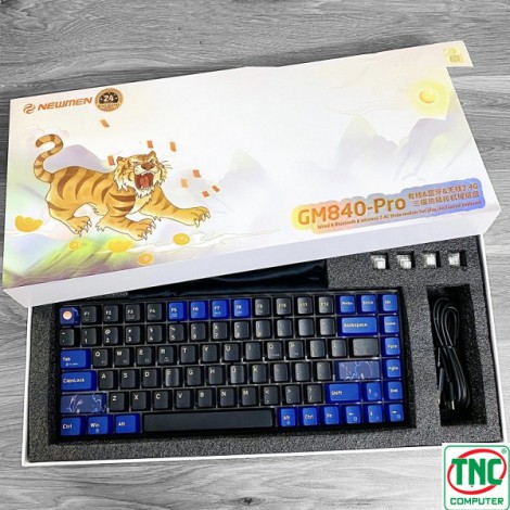 Bàn phím cơ Gaming không dây Newmen GM840 Pro (Trăng & Mây) KailhBox White Axis Switch