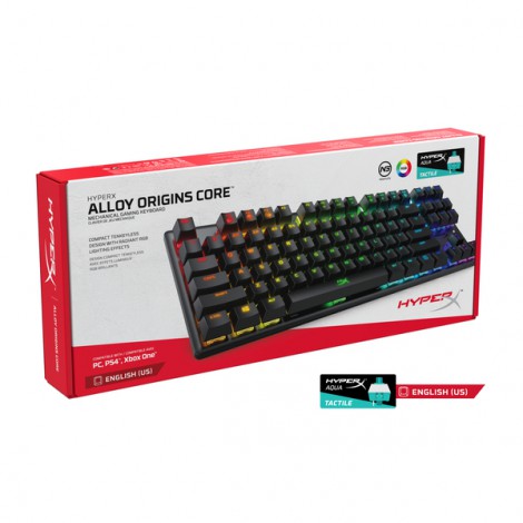 Bàn phím Gaming có dây HP HyperX Alloy Origins Core RGB US Layout