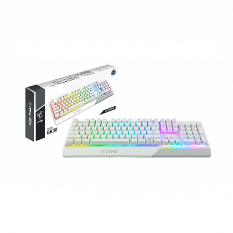 Bàn phím gaming giả cơ có dây MSI Vigor GK30 US (màu trắng)