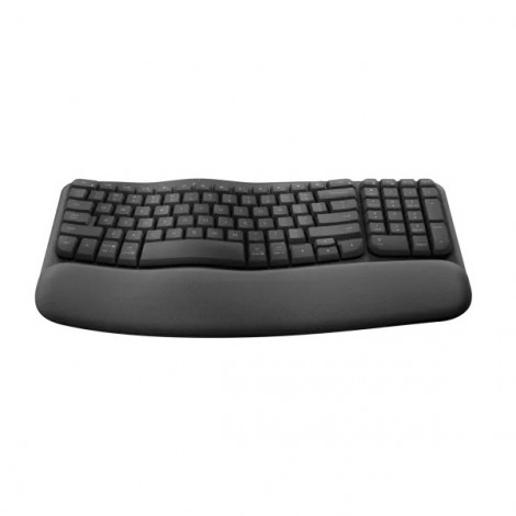 Bàn phím công thái học không dây Logitech Wave Keys Ergonomic Graphite (màu đen )