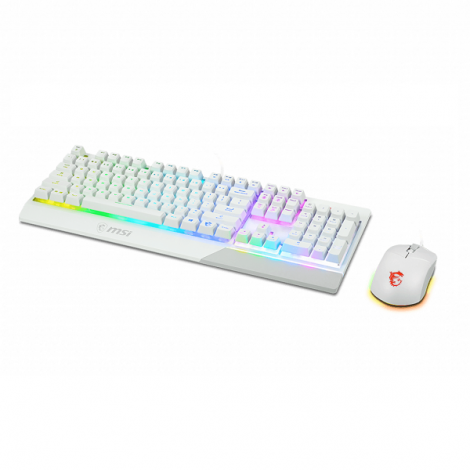 Bộ bàn phím, chuột gaming giả cơ có dây MSI Vigor GK30 (màu trắng)
