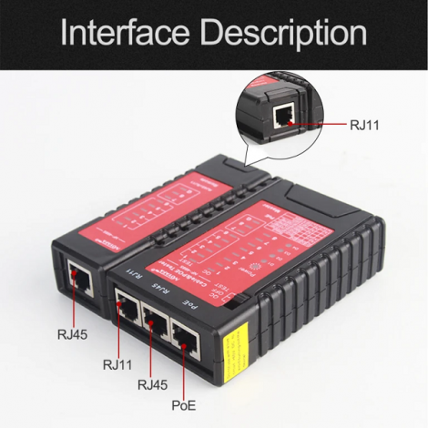 Bộ test dây mạng, dây thoại, chuẩn POE NOYAFA NF-468S