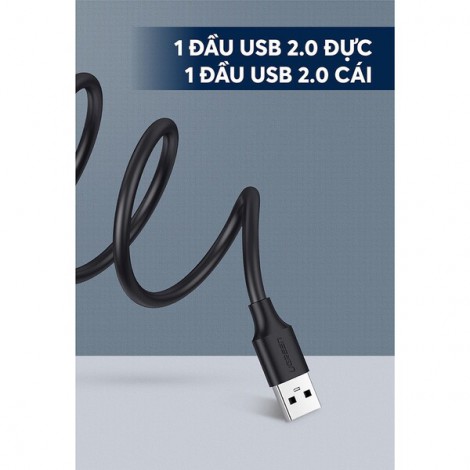 Cáp USB 2.0 nối dài 0.5m Ugreen 10313