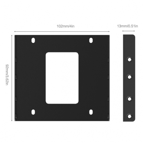 Caddy Bay Orico từ 3.5 inch sang 2.5 inch HB-325-V1-BK-BP