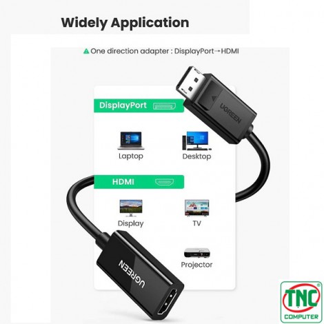 Cáp chuyển đổi Displayport to HDMI 4K60Hz Ugreen 70694