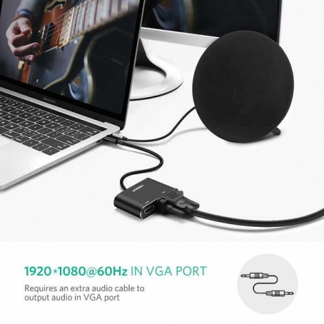 Cáp chuyển USB sang HDMI + VGA Ugreen 20518