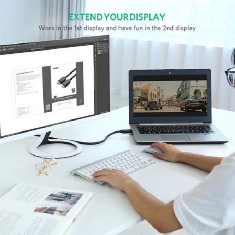 Cáp Displayport 1.2 to HDMI 4Kx2K Ugreen 10238 dài 1M
