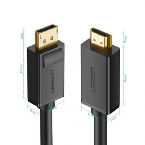 Cáp Displayport 1.2 to HDMI 4Kx2K Ugreen 10238 dài 1M