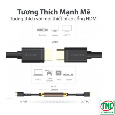 Cáp HDMI 1.4 dài 50m Unitek Y-C 174-Có chip khuếch đại