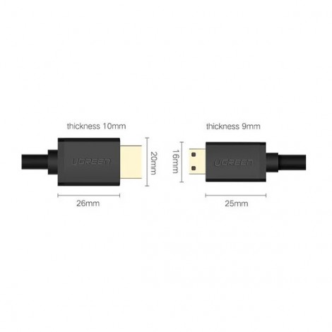 Cáp chuyển đổi Mini HDMI to HDMI 1.5M hỗ trợ 4K@60Hz Ugreen 11167