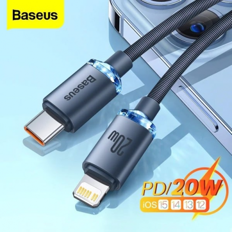 Cáp sạc nhanh USB to Lightning dài 2m Baseus CAJY000101 màu đen