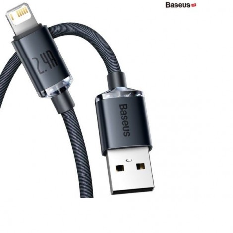 Cáp sạc nhanh USB to Lightning dài 2m Baseus CAJY000101 màu đen