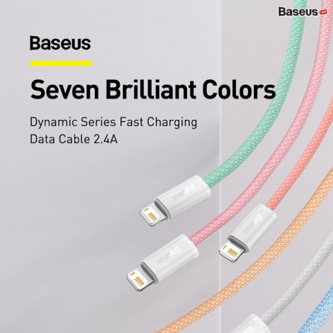 Cáp sạc nhanh USB to Lightning 2.4A dài 2m Baseus CALD000507 màu cam