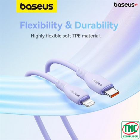 Cáp sạc nhanh USB TypeC to Lightning 20W Baseus Pudding Series Fast Charging dài 1.2m P10355701511-00
