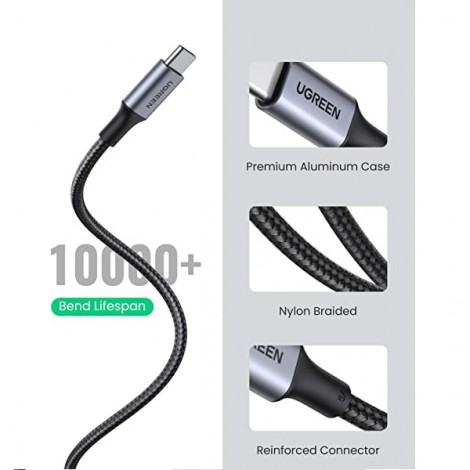 Cáp Type C sang Type C sạc 100W 5A QC3.0 dài 1.5m Ugreen 70428