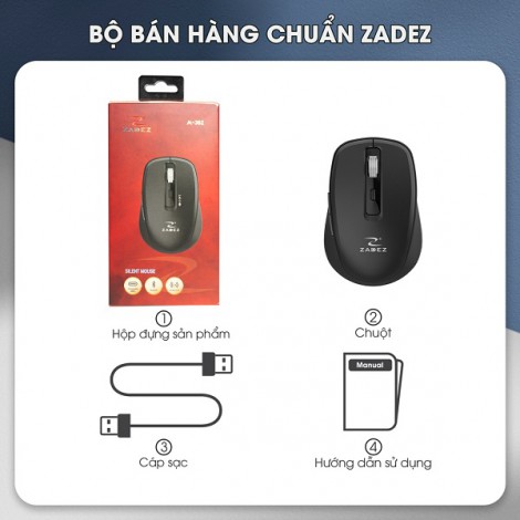 Chuột Bluetooth không dây Silent ZADEZ M-382B