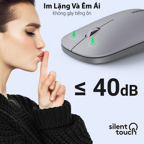 Chuột Silent Không Dây Ugreen 90373 màu xám