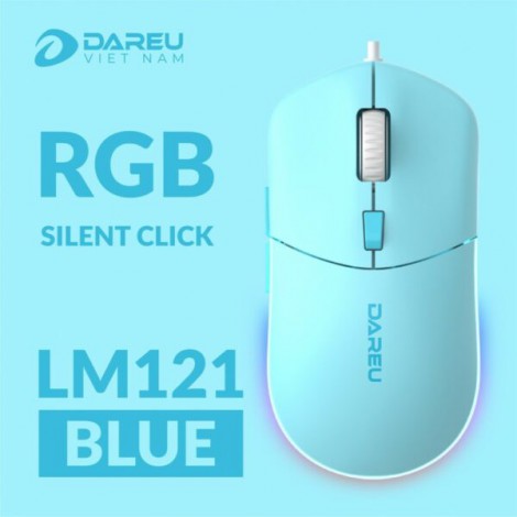 Chuột văn phòng có dây DAREU LM121 màu xanh dương