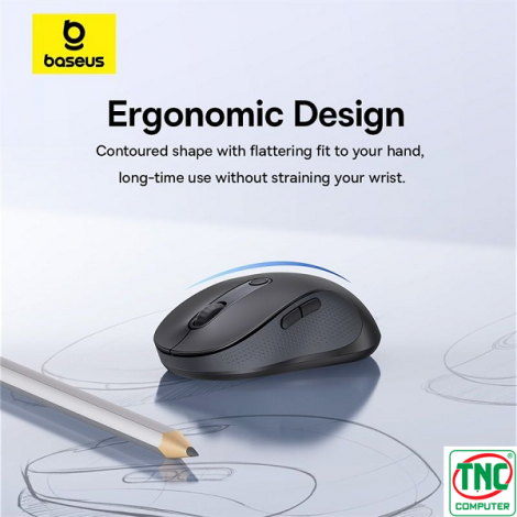 Chuột văn phòng không dây Baseus F02 Ergonomic màu Đen