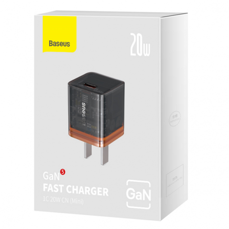 Cốc sạc điện thoại Baseus GaN5 Fast Charger Mini 20W CN Amber Orange CCGP170007