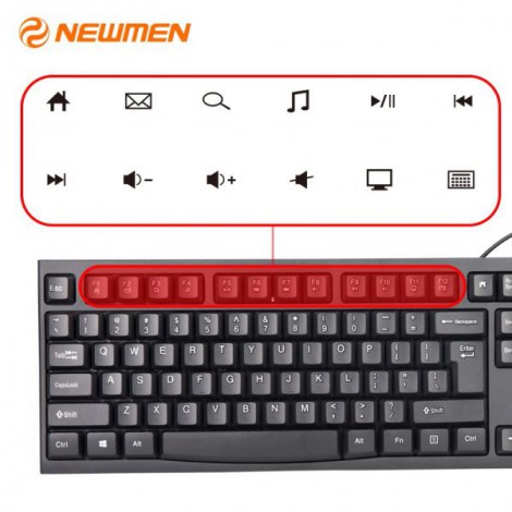 Combo bàn phím + chuột máy tính có dây Newmen T205