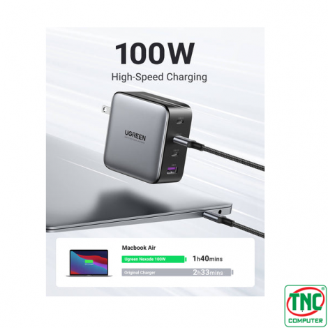 Củ sạc nhanh 4 cổng 100W GaN X Ugreen 40737