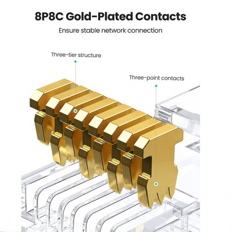 Đầu Bấm Mạng Xuyên Thấu RJ45 Cat5/Cat6 UTP Ugreen 20798 (Hộp 50 Cái)
