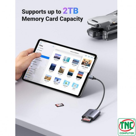 Đầu đọc thẻ nhớ SD TF USB-C 3.1 hỗ trợ thẻ 2TB Ugreen 80888