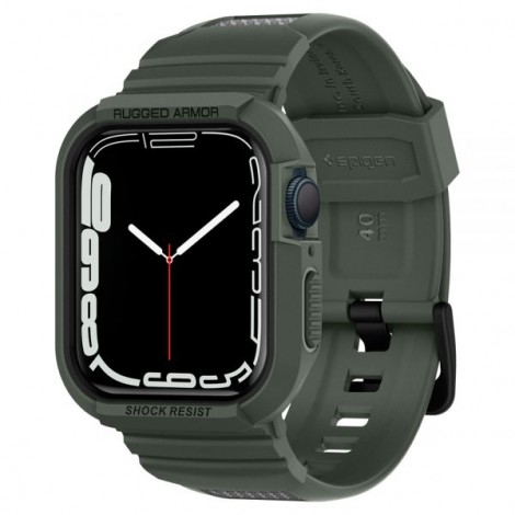 Dây đeo kiêm ốp lưng Spigen Apple Watch 8/7 Rugged Armor Pro