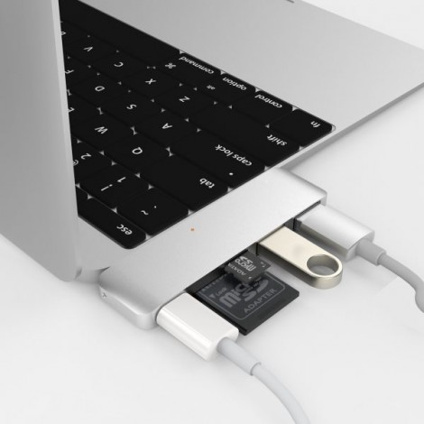 Hub USB-C 5 in 1 Hyperdrive GN21B màu Xám- Hàng trưng bày