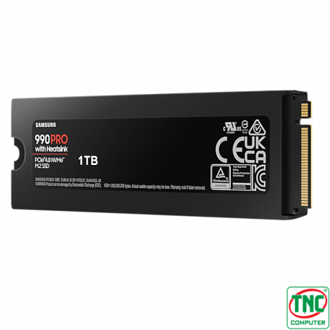 Ổ cứng gắn trong Samsung SSD 990 PRO Heatsink 1TB M2 NVMe Gen 4.0 x4, MZ-V9P1T0CW
