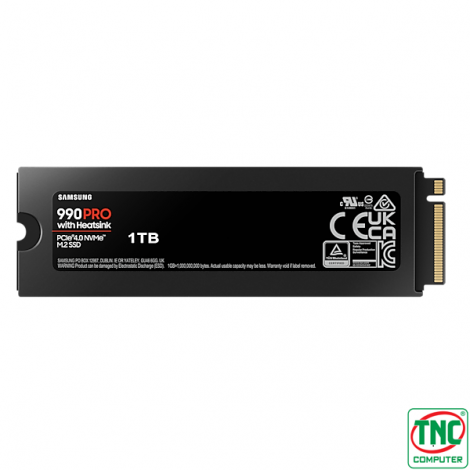 Ổ cứng gắn trong Samsung SSD 990 PRO Heatsink 1TB M2 NVMe Gen 4.0 x4, MZ-V9P1T0CW