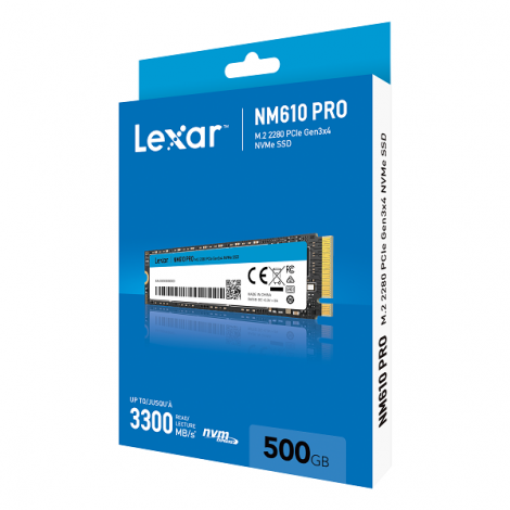 Ổ cứng gắn trong SSD LEXAR NM610 Pro PCIe Gen3x4 500GB LNM610P500G-RNNNG