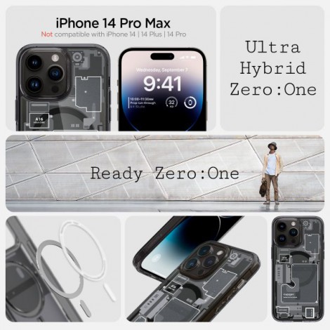 Ốp lưng Iphone 14 PRO SPIGEN Ultra Hybrid Zero One Magfit- (Desigbn For Magsafe)– ACS05540