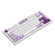 Bàn phím cơ Gaming không dây FL-Esports GP75 CPM White Body Taro Purple, Kailh Box Red Switch