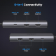 Bộ chuyển đổi USB-C 6 trong 1, hỗ trợ xuất 2 cổng HDMI + 2 * USB + USB-C + PD 100W Ugreen 15852